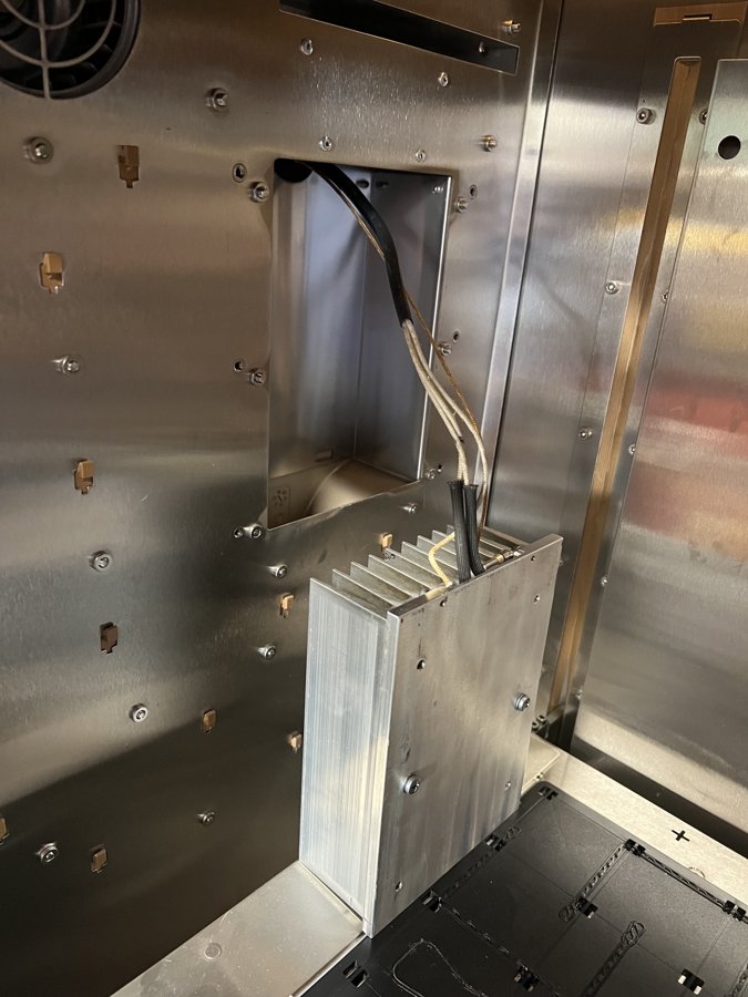 The chamber heater pulled away from its mounting.